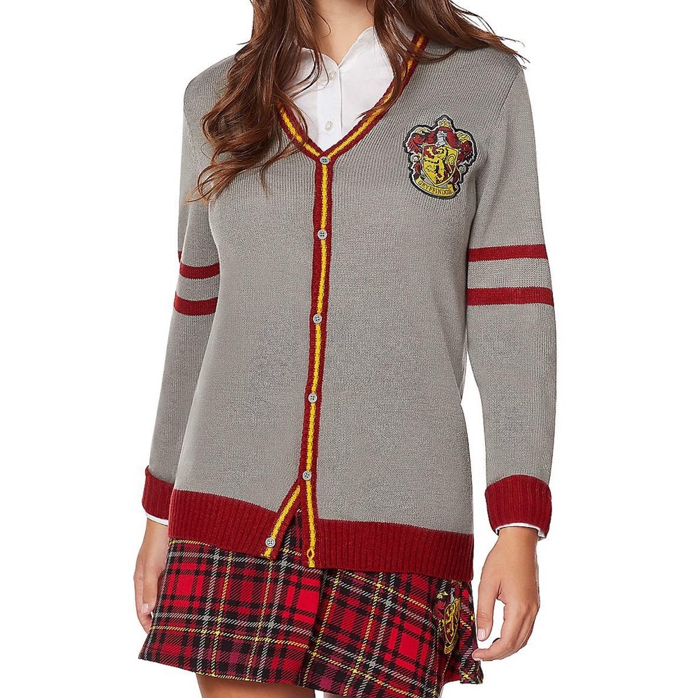Grey Gryffindor Cardigan Sweater - Harry Potter, Size S